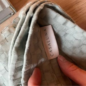 Casaluna Waffle Shower Curtain- Blue